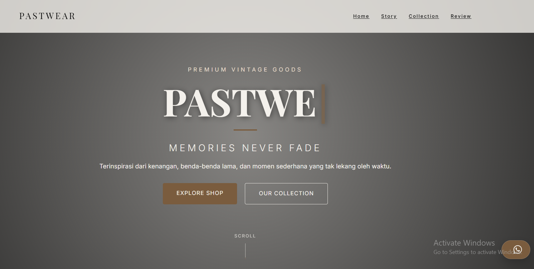 Pastwear Official E-Commerce